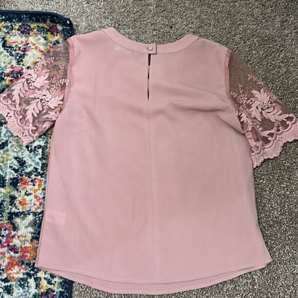 Lulus Lisa Marie Mauve Pink Embroidered Top - Picture 7 of 8